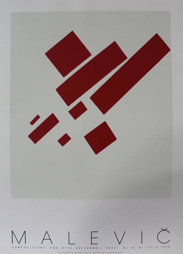 Kazimir Severinovich Malevich , Suprematistische Komposition : Acht rote Rechtecke , 70 x 97 cm